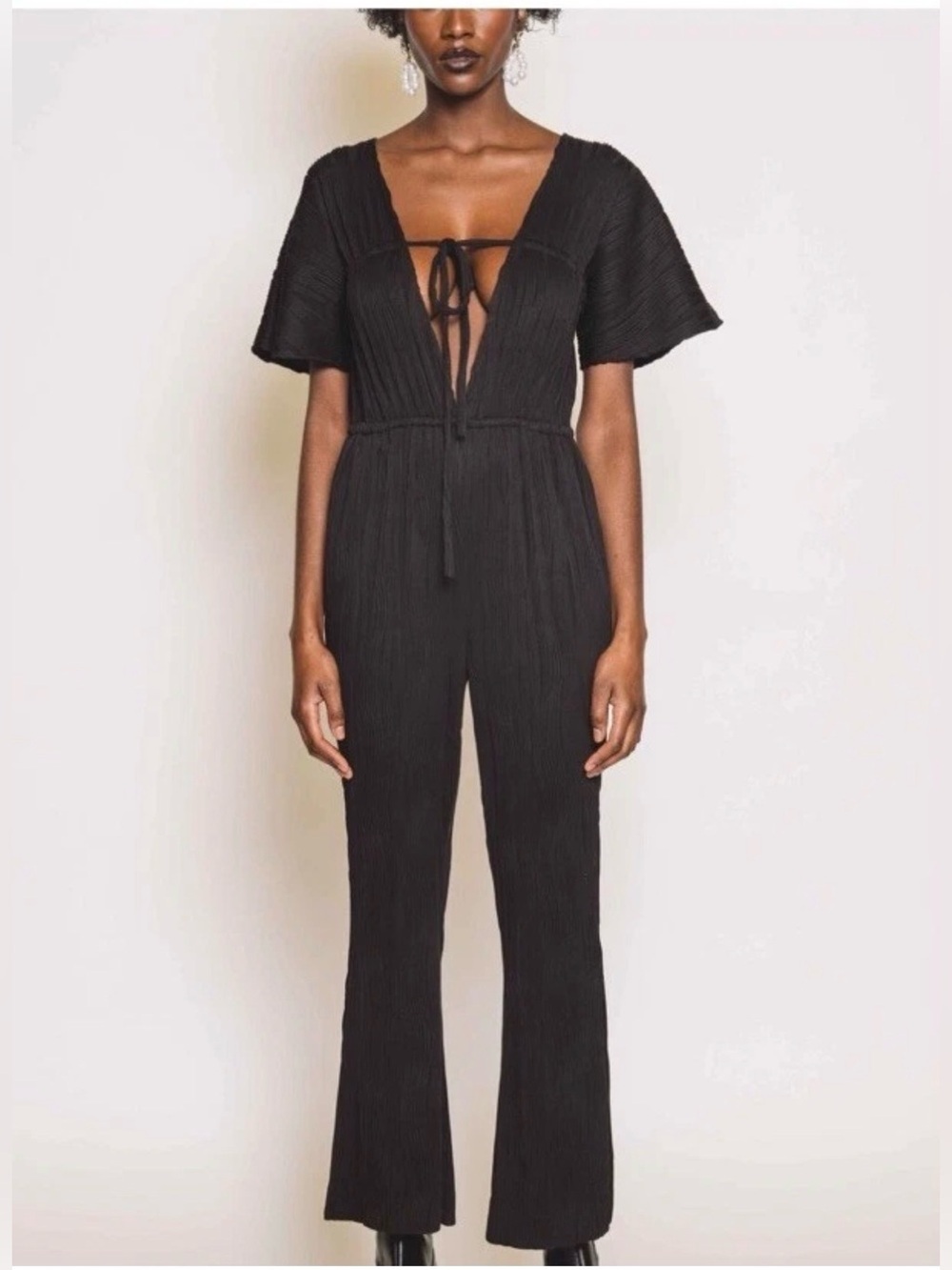 🖤 Marrisa Wilson New York Josephine Pleated Kick Flare Jumpsuit | Size 2